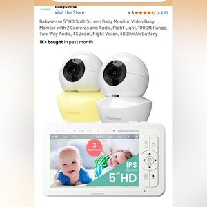 Babysense monitor and 2 cameras